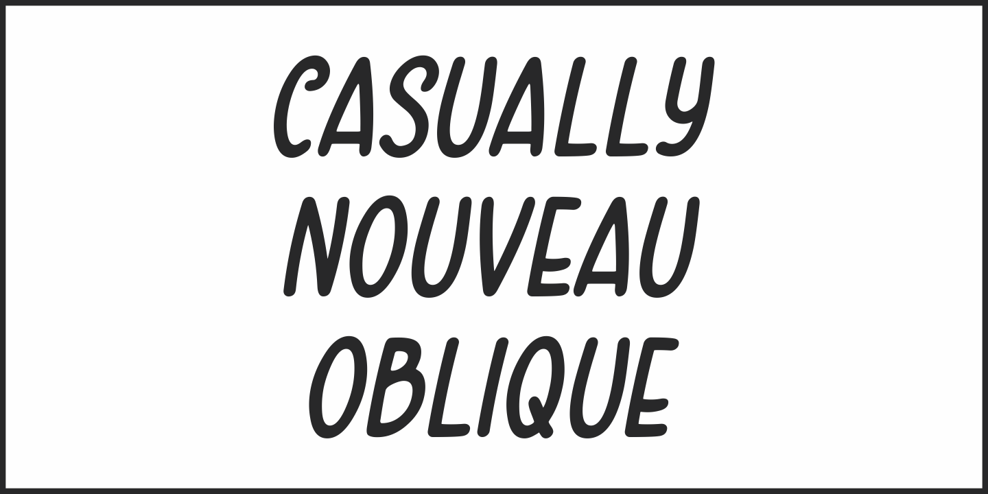 Пример шрифта Casually Nouveau JNL #3